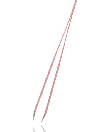 Rubis Pink Slanted Tweezers - Engraved Breast Cancer Ribbon | Premium Cosmetic Tools - International Shipping - Buy Online on SooperMarket.com