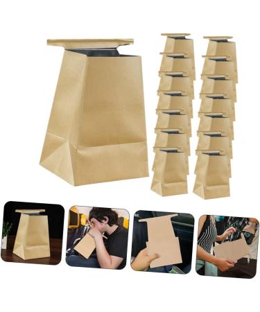 15pcs Kraft Paper Vomit Bags | Light Brown Mini Trash Bags for Travel - Buy Online on SooperMarket.com