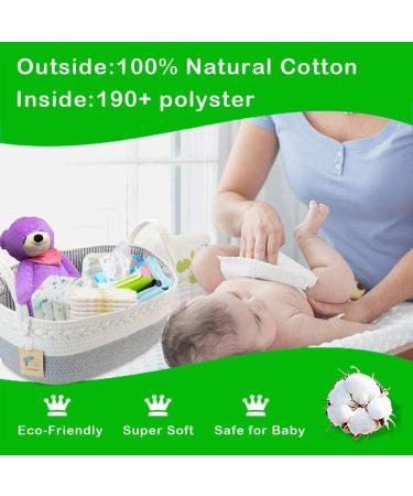Baby Diaper Caddy Organizer - Extra Large Nursery Storage Bin with 8 Pockets and 5 Compartments - Buy Online on SooperMarket.com