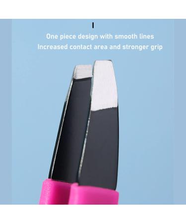 Eyebrow Tweezer Slant Pointed Precision Tweezers for Eyebrows and Ingrown Hair Removal Black Stainless Steel Portable Professional Eyebrows Trimming Tool for Women and Men - Buy Online on SooperMarket.com