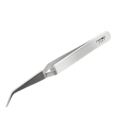 REMOS clamp or cross tweezers with curved tip made of stainless steel 11.5cm