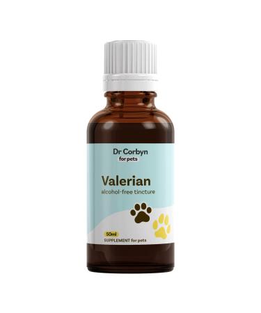 Dr Corbyn Pets Valerian Drops | Calming Drops for Dogs Cats & Pets | Valerian Root Supplement for Pets Supports Relaxation & Balances Stress (50ml)