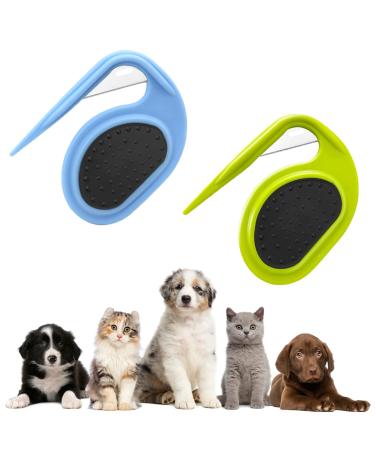 Nursing knife for long -haired pets - Remove lumps de -filtering knife cat Knitting Comb Pet Cat Comb Dog Pet Hair Removal Grooming Brush Knotting Comb Cats For Removing Tangled Hair 2Pcs C