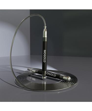 Mogold Adjustable Jump Rope for Fitness - 360 Turn Durable Silicone Metal Handle 2 Cords - Perfect for Boxing & MMA - Buy Online on SooperMarket.com