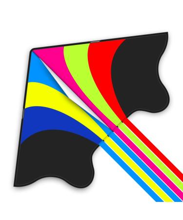 Mint's Colorful Life Delta Kite for Kids & Adults, Extremely Easy to Fly Kite (Flying Rainbow)