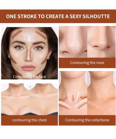 Cruelty-Free 8 Colors Contour Stick & Highlight Concealer 2-in-1 Set - Buy Online on SooperMarket.com