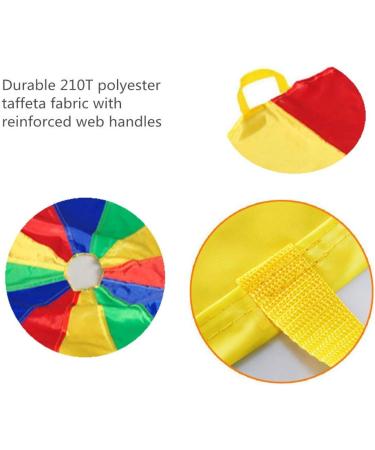Sonyabecca Parachute for Kids - 12FT, 12 Handles, Multicolored | Tent Cooperative Games and Birthday Gift - Buy Online on SooperMarket.com