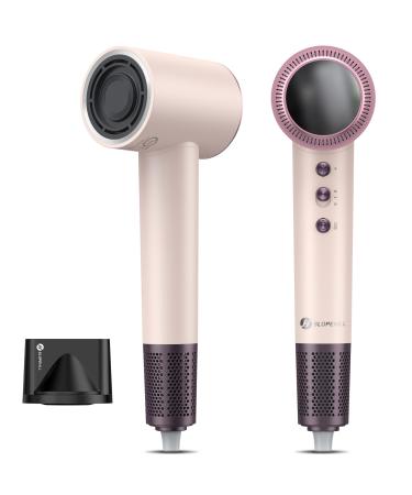 Slopehill Hair Dryer - 110 000 RPM High-Velocity Fast Drying + Low Noise + Lightweight + Intelligent Temperature Control Hair Care for Home Salon and Travel Ceramic Pink and Rose Gold
