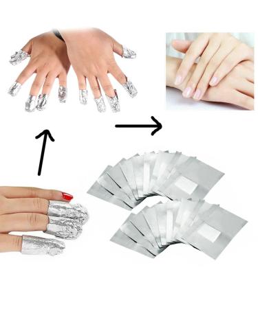 400Pcs Nail Polish Remover Gel Foil Wraps Kit with Cotton Pads - Soak Off Foils for Easy & Quick Gel Nail Polish Removal - Buy Online on SooperMarket.com