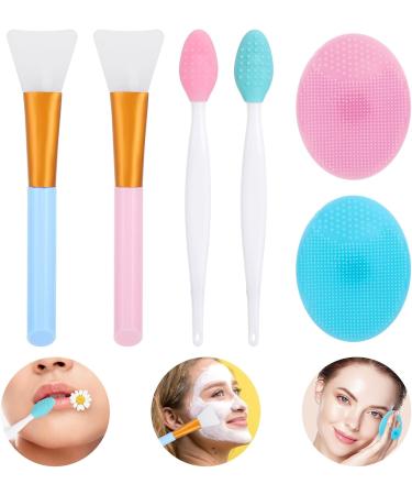 Buy WLLHYF 6-Piece Face Lip Mask Applicator Set | Silicone Brush for Exfoliating Cleansing & Removing Blackheads | Perfect Skin Care Tool for Women & Girls - International Shipping - Buy Online on SooperMarket.com