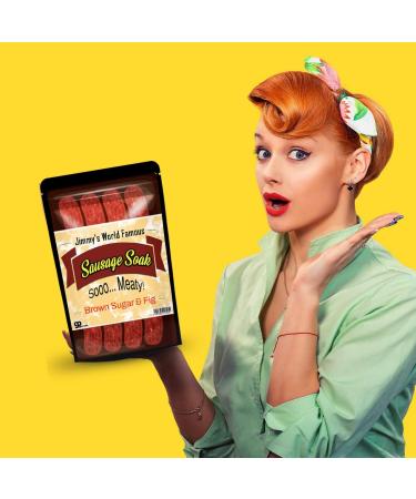 Jimmy's Sausage Soak Bath Salts - Premium Bath Soak for Men in Brown Sugar & Fig Fragrance - Funny Gift for Meat Lovers - Ideal for Dad, Boyfriend, Husband - Stocking Stuffers and Gift Baskets - Buy Online on SooperMarket.com