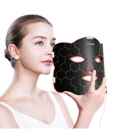 Near-Infrared Light for Face Portable LED Face Light with Power Bank Red Light Lamp with Timing Function at Home Dark Black