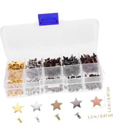EXCEART 1 Box Five-Pointed Star Rivet Decor Shoes Rivet Accessories Rivets Rivet for Clothing Single Sided - Buy Online on SooperMarket.com