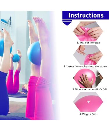 Mini Exercise Ball 9 Inch - Red Pilates & Yoga Ball for Core Training & Physical Therapy - Buy Online on SooperMarket.com