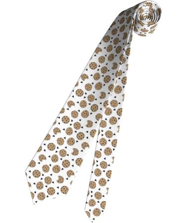 LamaMe Cookies Food Chocolate Chip Biscuits Anti-Floating Buckle Design Tie For Daily Work Wedding Banquet Dress With Holiday Birthday Gift - Buy Online on SooperMarket.com