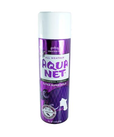 Aqua Net Extra Super Hold Professional Hair Spray Unscented 11 oz(Pack of 3)