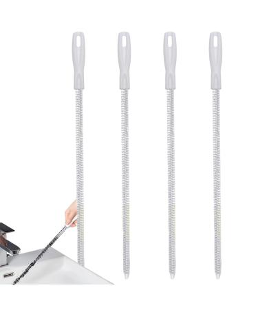 Drain Clog Brush Remover Sink Hair Cleaning Brush | Hangable Bendable 17.7 Inches Pipe Cleaner Brush For Toilet Clogged Drains Hmltd