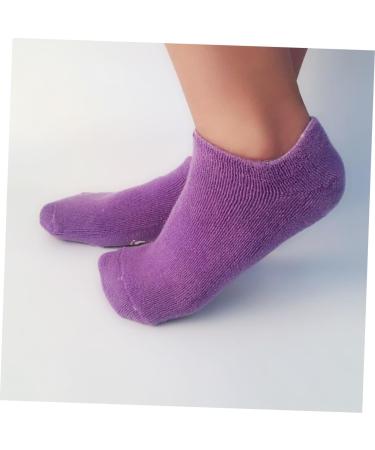 Mikinona Gel Socks for Moisturizing Spa Moisture Socks Women Hands Whitening Gloves Spa Gel Socks Moisturizing Gel Socks Exfoliating Hand Gloves Moisturizing Socks Cosmetic Purple medium - Buy Online on SooperMarket.com