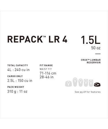CamelBak Repack LR 4 Hydration Pack Black - 50 oz | Lightweight & Durable - Buy Online on SooperMarket.com