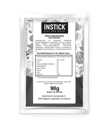 Buy Intick Sugar-Free Instant Cola Drink Powder - Vegan Low Calorie Vitamin C - 18L Pack - Buy Online on SooperMarket.com