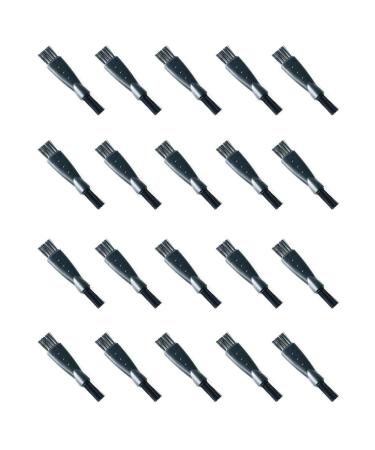 20 Pieces General Shaver Cleaning Brushes Replacement Double Ended Electric Shaver Razor Cleaning Brushes Black