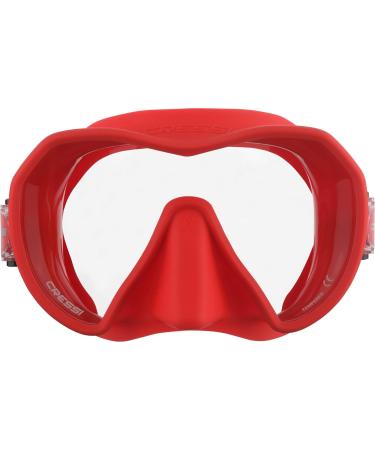 Cressi Adult Frameless Scuba Diving Mask - Single Lens - Red - Buy Online on SooperMarket.com