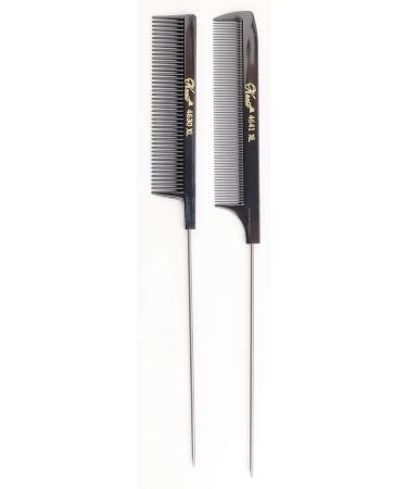 Krest Pintail Combs Weaving Foiling Fine Tooth Rattail Hair Comb XL. 2 PC.