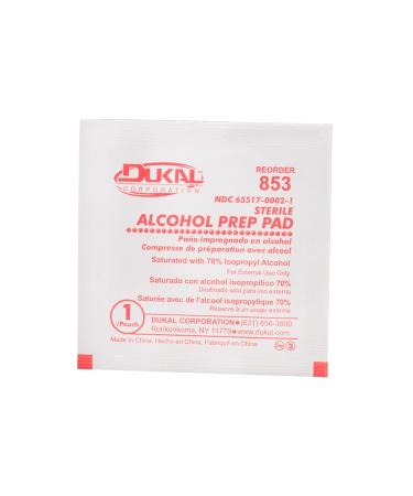 Dukal Alcohol Pad Sterile (200 Count) - 70% Isopropyl Alcohol Swabs - Buy Online on SooperMarket.com