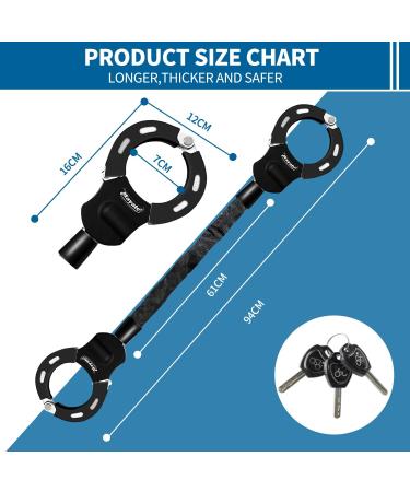 High Security E-Scooter & Bicycle Lock | Handcuff Lock with Key | Compatible with Segway Ninebot Xiaomi Niu | Essential E-Scooter Accessories - Buy Online on SooperMarket.com