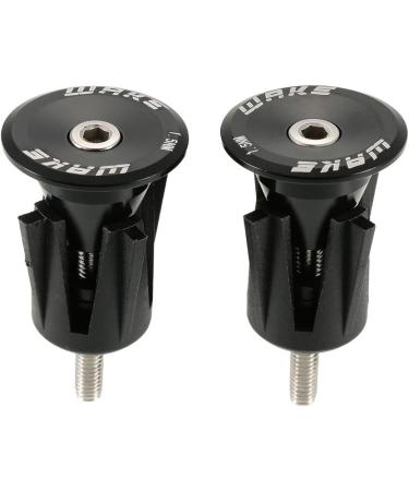 Wake Bar End Plugs - Bicycle Handlebar Caps for MTB, Road Bike, BMX - 2 Counts Rubber Sponge Aluminum - Black/Red/Gold/Blue/Gray - Buy Online on SooperMarket.com