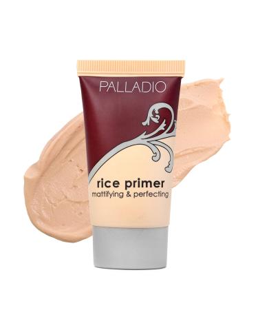 Palladio Rice Primer  Formulated with Natural Rice  Controls Oil on Your Skin and Locks in Makeup  Lightweight with a Smooth Matte Finish  Reduces Facial Shine  for All Skin Types  Beige  0.71 Fl Oz