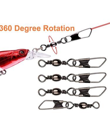 160 STK Fishing Vertebrae Snaps - Ball Bearing Barrel Snaps & 3-Way Triple Swivel Clips for Saltwater & Freshwater Fishing - Buy Online on SooperMarket.com