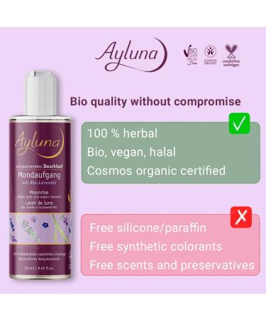 Moonrise Relaxing Shower Gel with Organic Lavender - 250ml | Soothing Natural Skincare for All Skin Types | International Shipping Available - Buy Online on SooperMarket.com