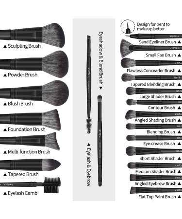Buy Magefy Professional 22PC Makeup Brush Kit - Foundation & Eyeshadow Brushes with PU Leather Bag | International Shipping Available - Buy Online on SooperMarket.com