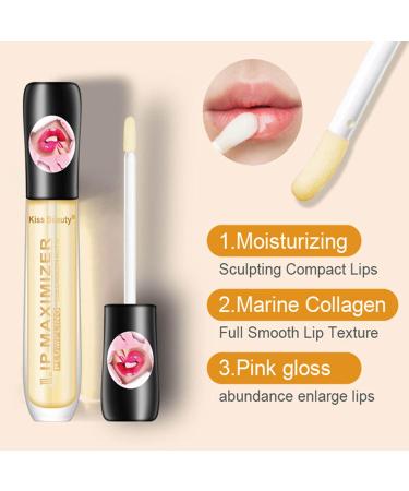 Premium Lip Plumper & Oil | Tinted Moisturizing Gloss for Fuller Nourished Lips | Lightens Fine Lines & Enhances Elasticity - Buy Online on SooperMarket.com