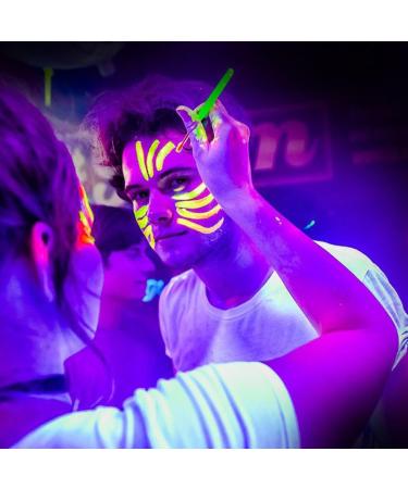 AOOWU UV Glow Face Body Paint Set - 16 Neon Fluorescent Colors - Non-Toxic Makeup Kit for Adults & Kids - Perfect for Parties & Carnivals - Buy Online on SooperMarket.com