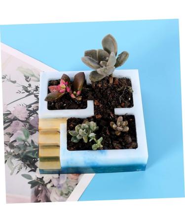 NUOBESTY 2pcs Box Flower Pot Mold Silicone Molds Resin Molds Holder Molds Simple Diy Mold Epoxy Storage Box Whitex2pcs 10.6X10.6X3.3CMx2pcs - Buy Online on SooperMarket.com