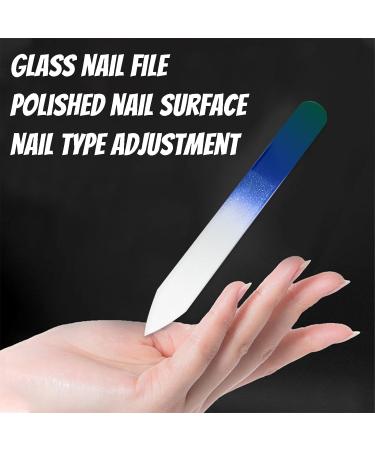 3 Pack Premium Crystal Glass Nail File Set in Pouch - Green Series - Buy Online on SooperMarket.com