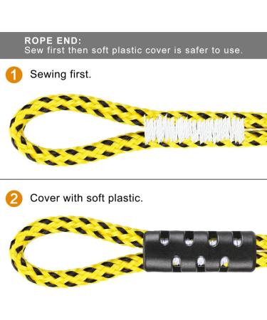 SELEWARE Water Ski Rope with Soft Rubber Handle and 2 Floats - 75 ft 2 Section Boat Tow Rope for Towable Tube - 4000 lbs Capacity - Buy Online on SooperMarket.com