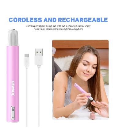 Pink Cordless Nail Drill & Electric File Set - Professional Portable Nail Filer Machine - Buy Online on SooperMarket.com