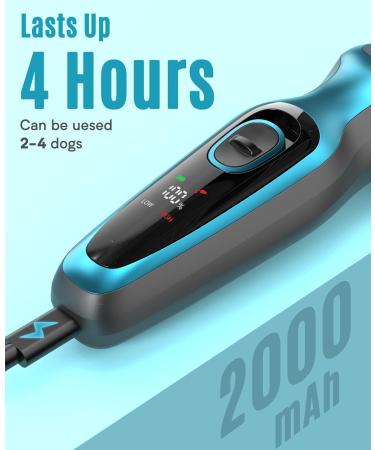oneisall Professional Dog Clippers for Thick Hair - Heavy-Duty Cordless Grooming Clippers with Metal Blade for Cockapoo - Blue - Buy Online on SooperMarket.com
