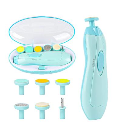 Lupantte Electric Baby Nail Trimmer with Light and 6 Grinding Pads - Safe Nail File and Clippers for Newborns, Infants, Toddlers, Kids and Adults - Green - Buy Online on SooperMarket.com