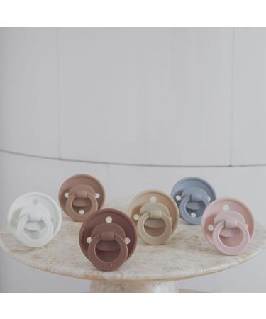 Elodie Details 2 Pack Natural Rubber Pacifiers for Babies 0-6 Months | BPA-Free Powder Pink - Buy Online on SooperMarket.com