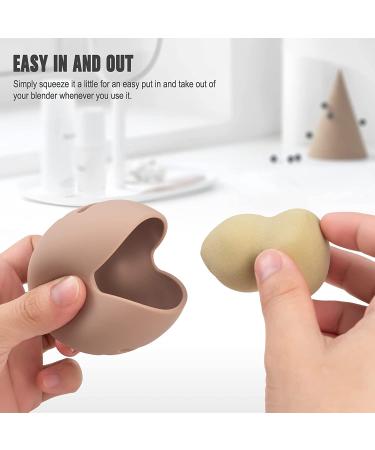 FERYES Makeup Sponge Holder - Shatterproof Silicone Case for Beauty Blender - Khaki - Buy Online on SooperMarket.com