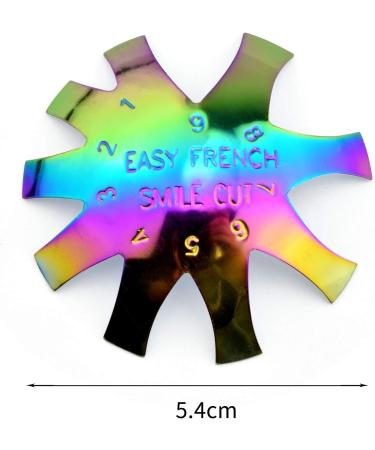 Rainbow French Smile Line Cutter - Professional V Shaped Manicure Tool HJ-NAT197-FS09 - Buy Online on SooperMarket.com