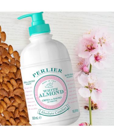 Perlier White Almond Shower & Bath Cream - Nourishing Almond Oil Luxury Bath Cream (16.9 oz) - Buy Online on SooperMarket.com