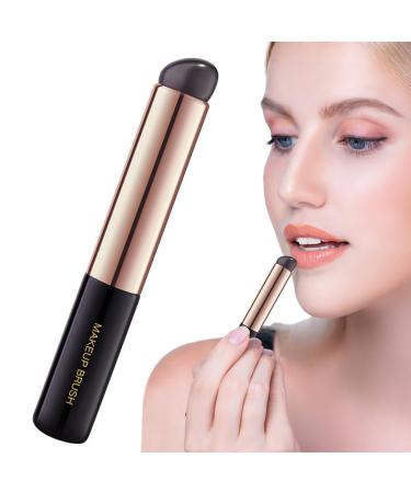Lipstick Makeup Brush Silicone Lip Gloss Brush Wand Portable Lip Smudge Brush For Women Girls Round Tip Soft Silicone Lip Brush Dating Travel MakeUp Tool Brushes 1pc