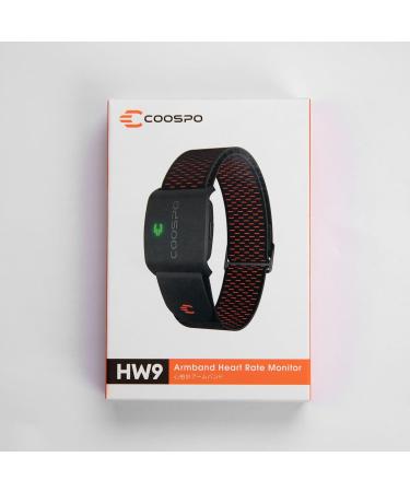 COOSPO HW9 Heart Rate Monitor - Bluetooth Ant+ Sensor IP67 Waterproof Smart HRM Pulse Bracelet Compatible with Polar Wahoo Garmin Wift Elite - Black - Buy Online on SooperMarket.com