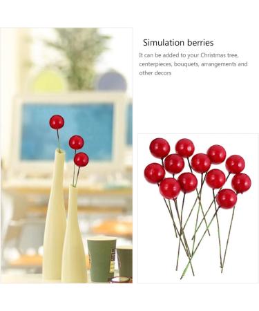 ABOOFAN 432 Pcs Diy Foam Red Fruit Berry Fall Berries for Crafts Red Berries Nativity Decor Faux Berries Branches Christmas Tree Filler Christmas Craft Wreath Pick Artificial Accessories - Buy Online on SooperMarket.com