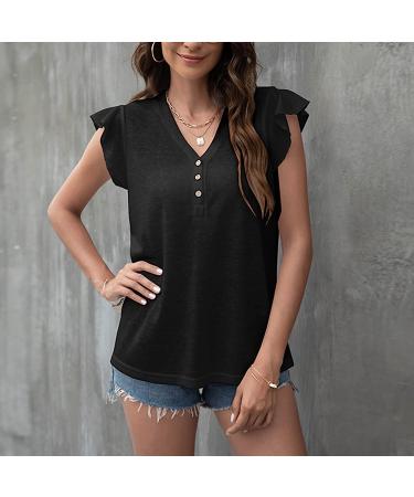 Chiffon Cold Shoulder Shirt Women's Pleated Dolman Sleeve V-Neck Blouse - Black, Medium - Buy Online on SooperMarket.com